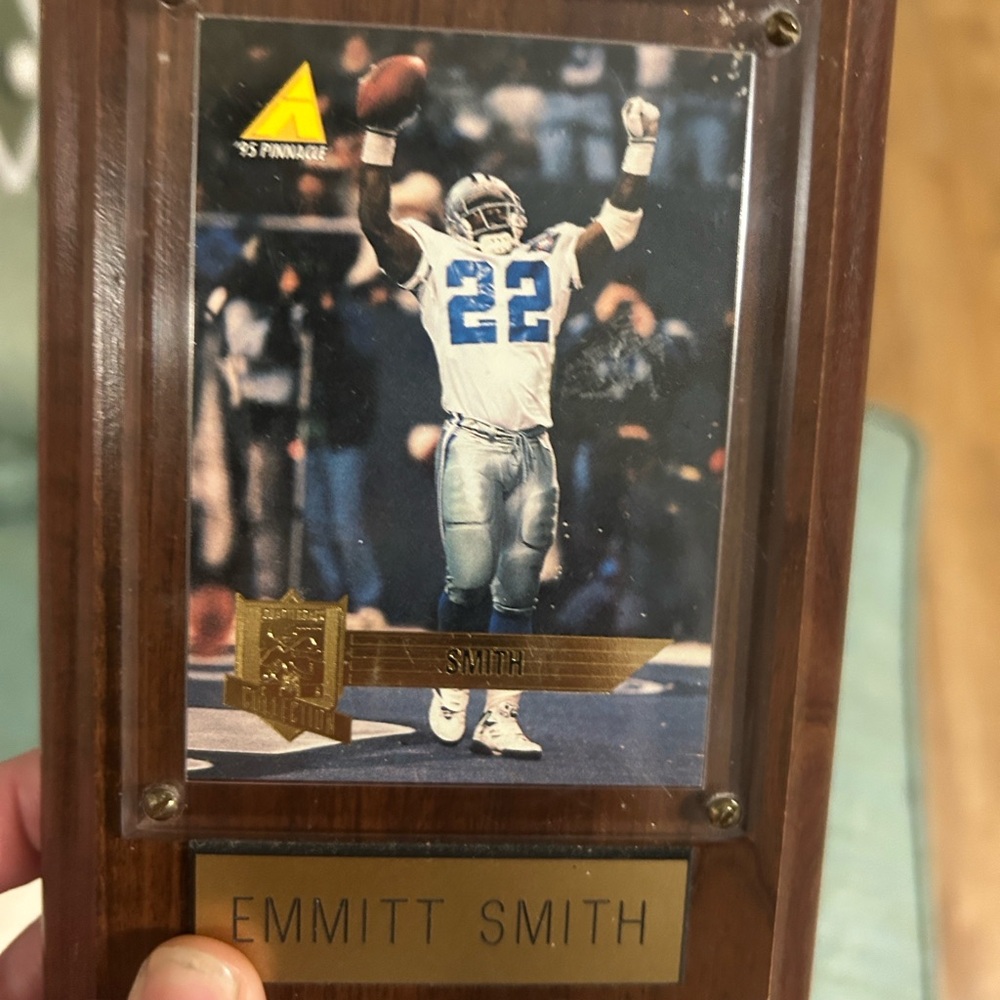 Emmitt Smith #226 Cowboys Sports Card Wall Plaque-Vintage
